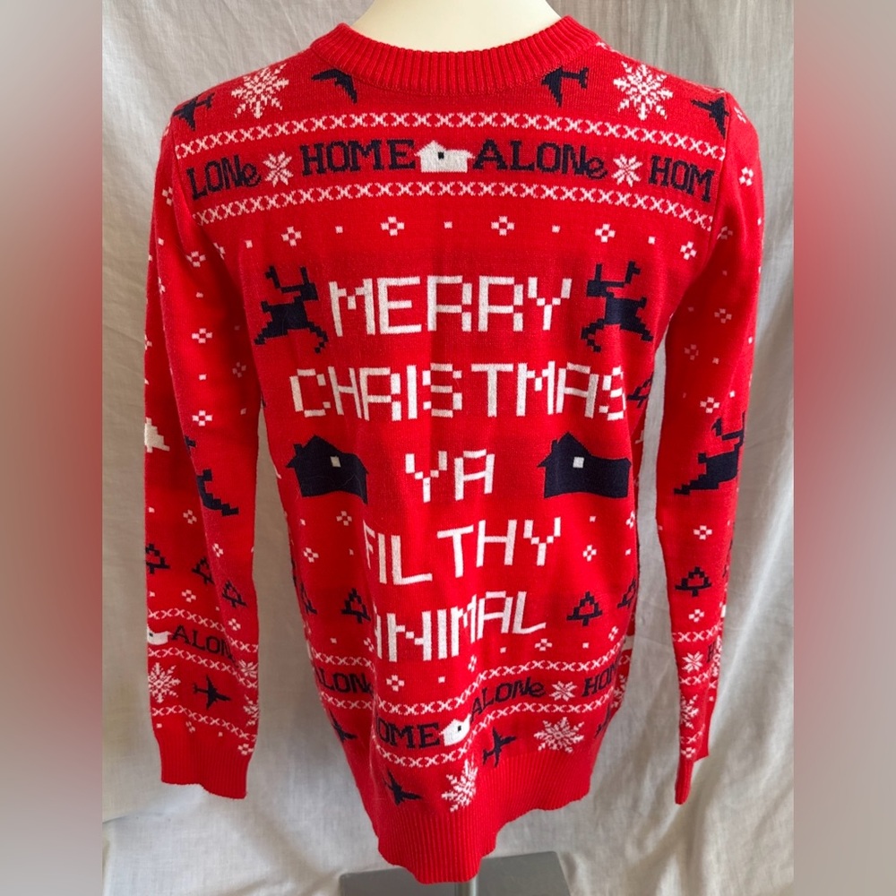 NWOT Home Alone Merry Christmas Ya Filthy Animal Ugly Christmas Sweater Size S